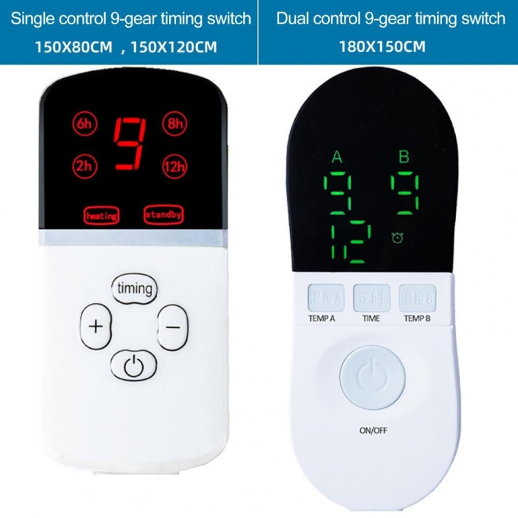 150x80cm Single Control Adjustable Temperature Electric Blanket Electric Mattress(EU Plug) - Electric Blankets by PMC TechLife | Online Shopping South Africa | PMC TechLife | Buy Now Pay Later Mobicred