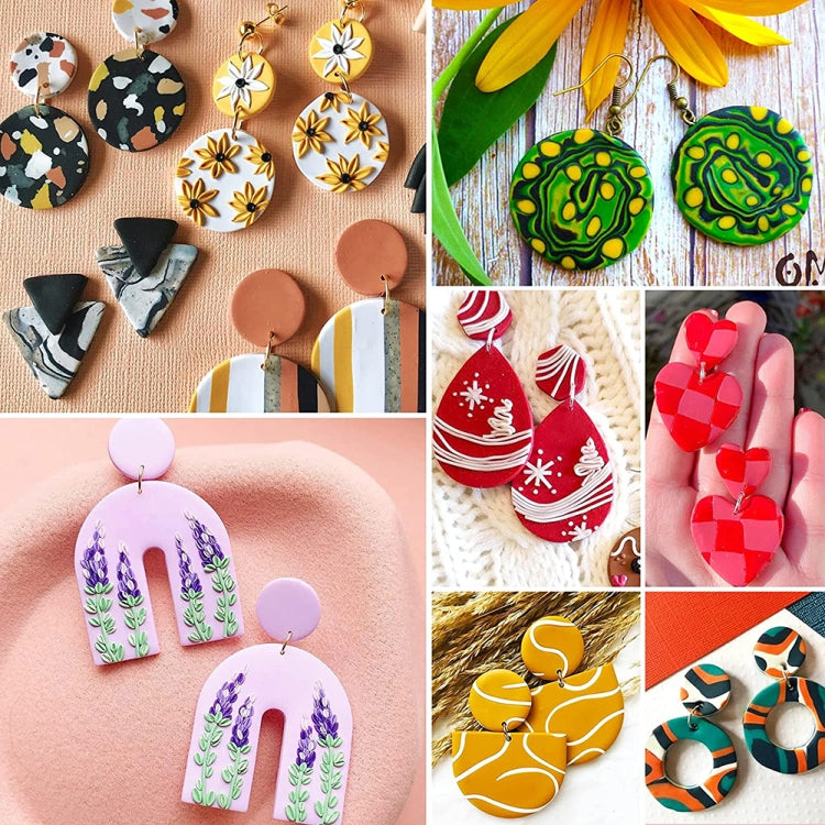 106-1 116 In 1 Clay Cutter Set DIY Clay Earring Mould Clay Earrings Making Tools(Orange) - Arts & Crafts by PMC TechLife | Online Shopping South Africa | PMC TechLife