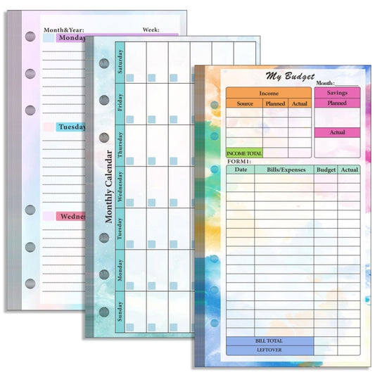 A6 6 Hole Budget Book Loose-leaf Replacement Core Handbook Insert,Spec: 3 In 1 - Notebooks by PMC Jewellery | Online Shopping South Africa | PMC Jewellery