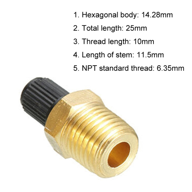 5PCS 1/8 NPT Threaded Nozzles Solid Nickel-Plated Brass Fuel Tank Filling Valve For Air Compressor - Inflatable Pump by PMC TechLife | Online Shopping South Africa | PMC TechLife