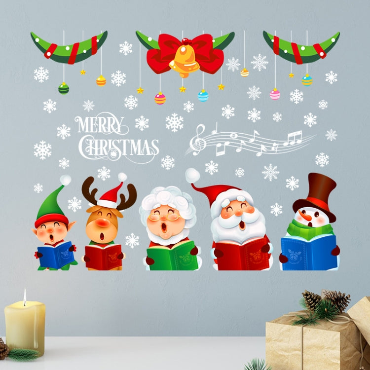 Christmas Old Man Snowflake Window Decoration Stickers(92074) - free shipping - PMC TechLife - Order now!
