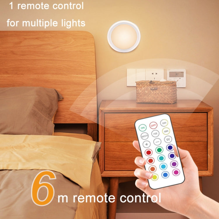 6 Lights 2 Remote Control 13-colour Night Light RGB Infrared Dimmable Cabinet Light - Novelty Lighting by PMC TechLife | Online Shopping South Africa | PMC TechLife | Buy Now Pay Later Mobicred