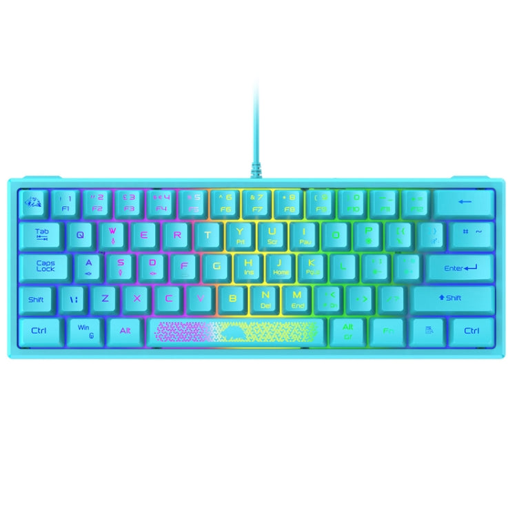 ZIYOULANG K61 62 Keys Game RGB Lighting Notebook Wired Keyboard, Cable Length: 1.5m(Blue) - Wired Keyboard by ZIYOULANG | Online Shopping South Africa | PMC Jewellery