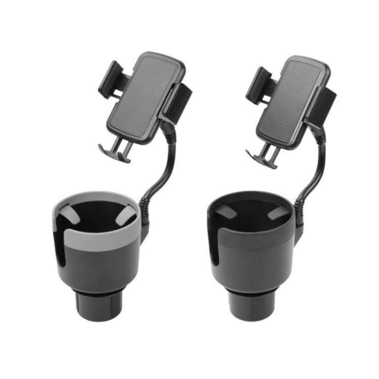 2 in 1 Multifunctional Car Cup Holder Extra Large Mobile Phone Holder(Gray) - Car Drink Holders by PMC Jewellery | Online Shopping South Africa | PMC Jewellery | Buy Now Pay Later Mobicred