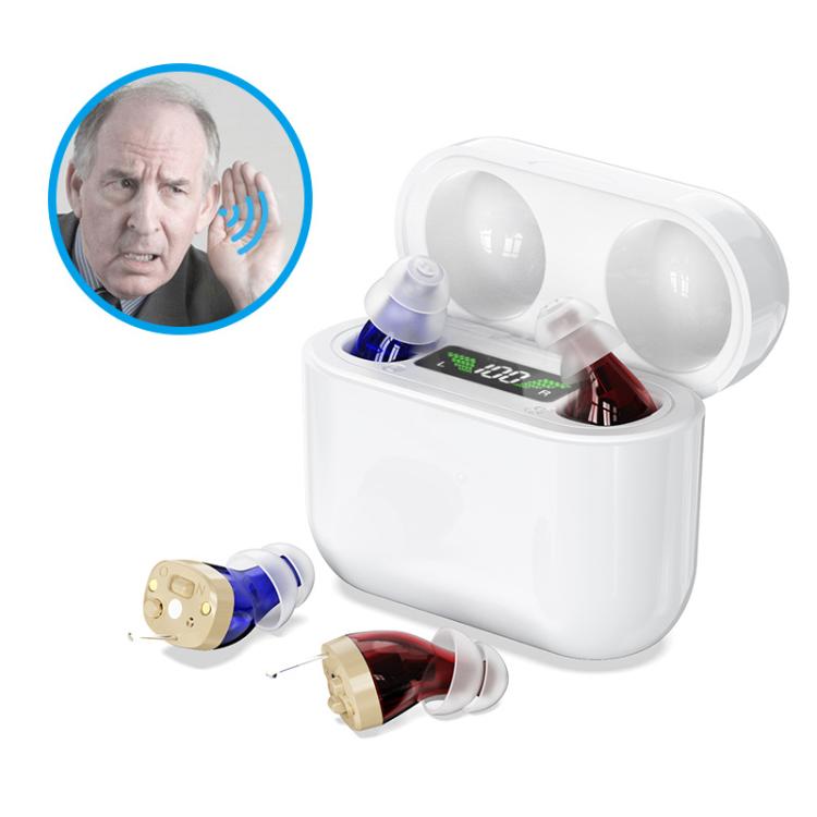 GM-912 Digital Hearing Aid Sound Amplifier With Digital Display Charging Compartment(Red Blue) - free shipping - PMC TechLife - Order now!