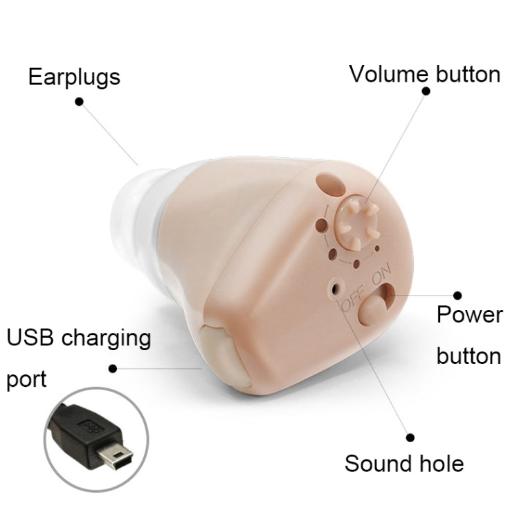 K-88 Wireless Elderly Sound Amplifier Sound Collector Mini Charging Hearing Aids, Plug: US Plug - Hearing Aids by PMc TechLife | Online Shopping South Africa | PMc TechLife | Buy Now Pay Later Mobicred