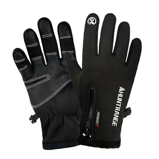 HUNTRANGE A022 Outdoor Waterproof Touch Screen Riding Keep Warm Gloves, Size: XXL(Black) - Cycling Gloves by HUNTRANGE | Online Shopping South Africa | PMC Jewellery