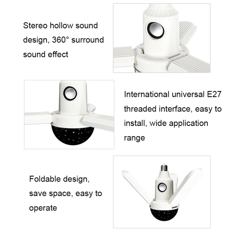 ZSCPH-001 40W Multifunctional Bluetooth RGB Colorful Three-Leaf Music Atmosphere Light, Size: L (Magic Ball) - Smart Light Bulbs by PMC TechLife | Online Shopping South Africa | PMC TechLife | Buy Now Pay Later Mobicred