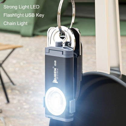 WUBEN G2 Strong Light LED Flashlight USB Outdoor Campers And Household Super Bright Key Chain Light(Black) - LED Flashlight by WUBEN | Online Shopping South Africa | PMC Jewellery | Buy Now Pay Later Mobicred