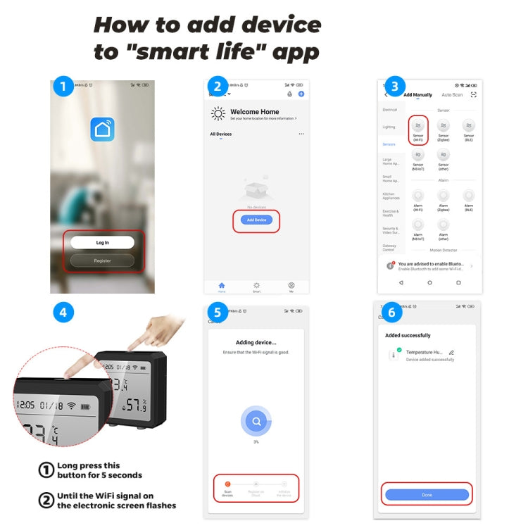 Wifi Temperature And Humidity Meter Sensor Equipment Smart Home Graffiti APP Temperature And Humidity Sensor(Black) - Smart Switch by PMC TechLife | Online Shopping South Africa | PMC TechLife | Buy Now Pay Later Mobicred