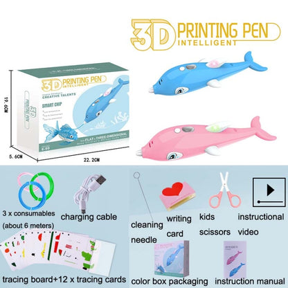 Children 3D Printing Pen Low Temperature Intelligent Screen Display Voice Drawing Pen, Style:, Color: 3 Colors (Pink) - 3D Printer by PMC Jewellery | Online Shopping South Africa | PMC Jewellery | Buy Now Pay Later Mobicred