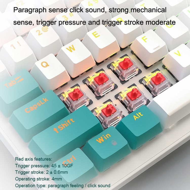 ZIYOU LANG  K3 100 Keys Game Glowing Wired Mechanical Keyboard, Cable Length: 1.5m, Style: Micro Light Version Green Axis - free shipping - PMC Jewellery - Order now!