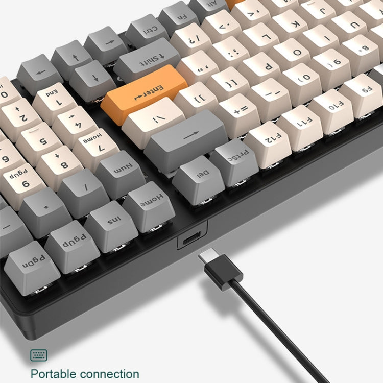 ZIYOU LANG  K3 100 Keys Game Glowing Wired Mechanical Keyboard, Cable Length: 1.5m, Style: Bee Version Red Axis - free shipping - PMC Jewellery - Order now!
