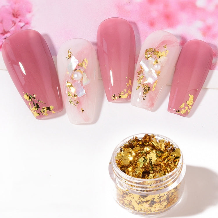 10 PCS K Gold Tin Foil Nail Decoration Nail Polish Adhesive Sticker(02 Silver) - Nail Stickers by PMC Jewellery | Online Shopping South Africa | PMC Jewellery | Buy Now Pay Later Mobicred