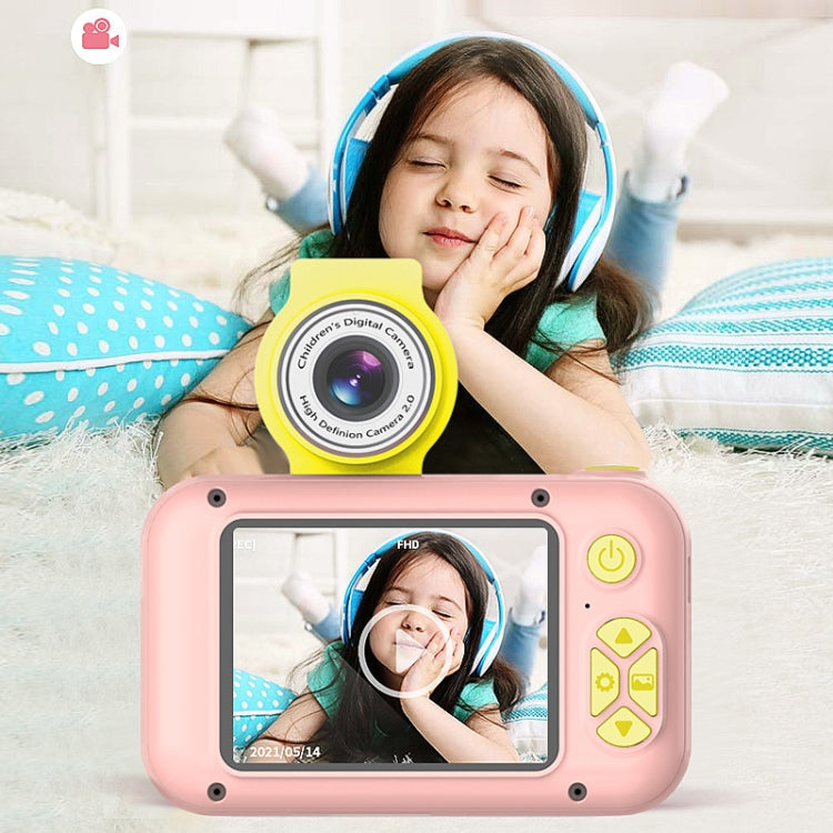 X101 Mini HD Lens Reversible Child Camera, Color: Pink+8G+Card Reader - Children Cameras by PMC Jewellery | Online Shopping South Africa | PMC Jewellery | Buy Now Pay Later Mobicred