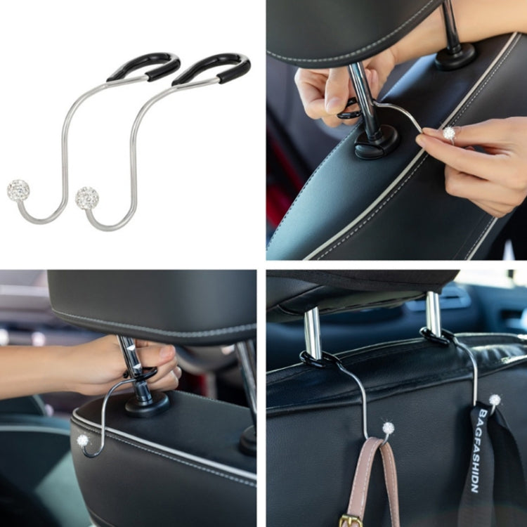 Multifunctional Car Seat Hooks With Diamond Inlay(AB Color) - Auto Fastener & Clips by PMC TechLife | Online Shopping South Africa | PMC TechLife | Buy Now Pay Later Mobicred