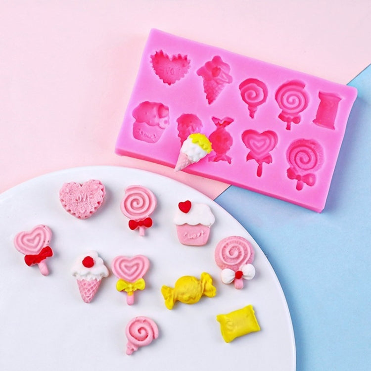 G114 Candy Lollipop Ice Cream Shape Silicone Mold Chocolate Biscuits Cake Decoration - free shipping - PMC TechLife - Order now!