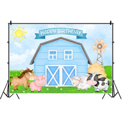 1.5m X 1m Cartoon Farm Animals Photography Backdrop Birthday Party Background Decoration(MDM10761) - Birthday Party by PMC Jewellery | Online Shopping South Africa | PMC Jewellery