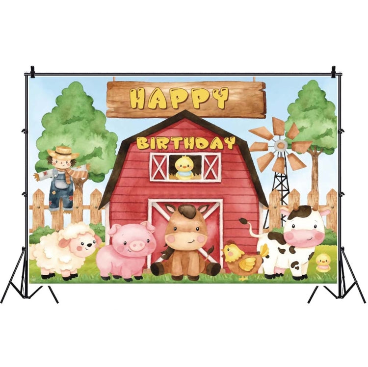 1.5m X 1m Cartoon Farm Animals Photography Backdrop Birthday Party Background Decoration(MDN12821) - Birthday Party by PMC Jewellery | Online Shopping South Africa | PMC Jewellery