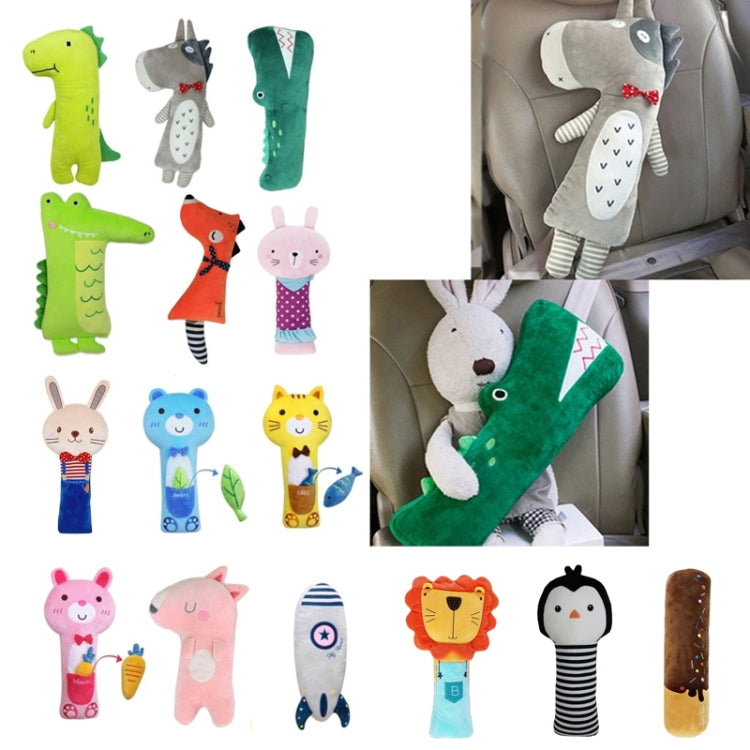 50cm Children Car Belt Cartoon Shoulder Protector Pillow(Pink Rabbit) - Seat Belts & Padding by PMC Jewellery | Online Shopping South Africa | PMC Jewellery | Buy Now Pay Later Mobicred