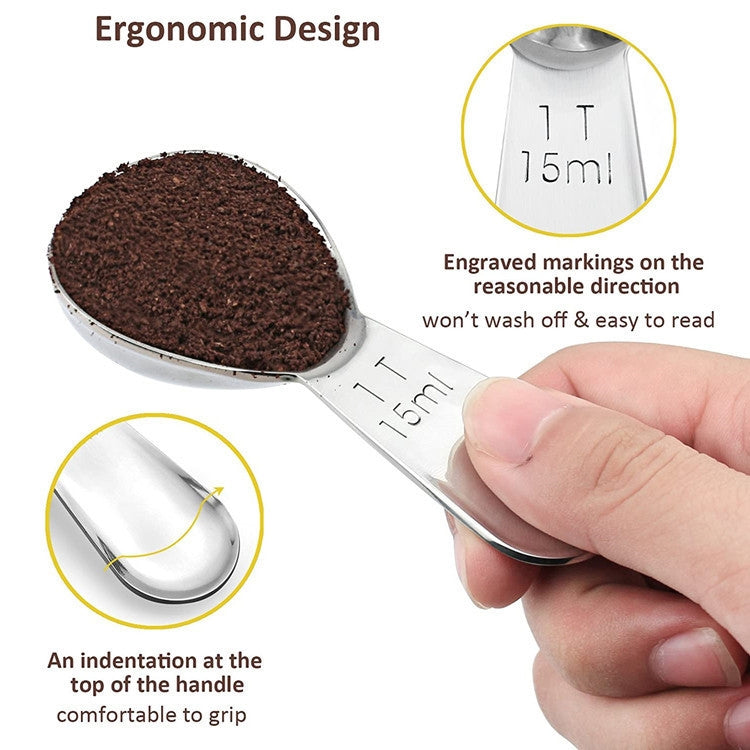 YG-MC12 304 Thickened Stainless Steel Coffee Spoon Scales Scaling Spoon, Specification: Small - free shipping - PMC TechLife - Order now!