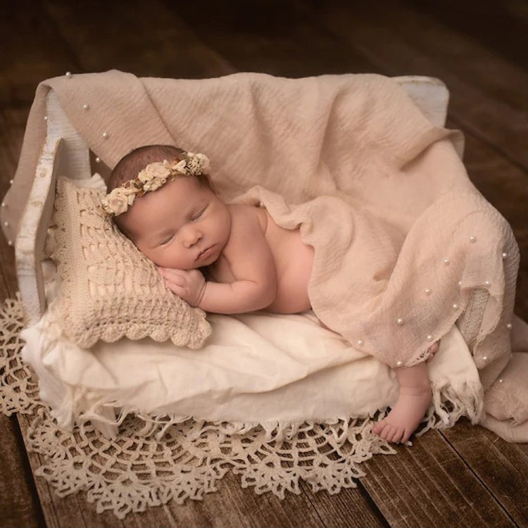 Hollow Lace Round Blanket + Pillow Suit Baby Photography Props(Light Blue) - Baby Photo Props by PMC TechLife | Online Shopping South Africa | PMC TechLife | Buy Now Pay Later Mobicred