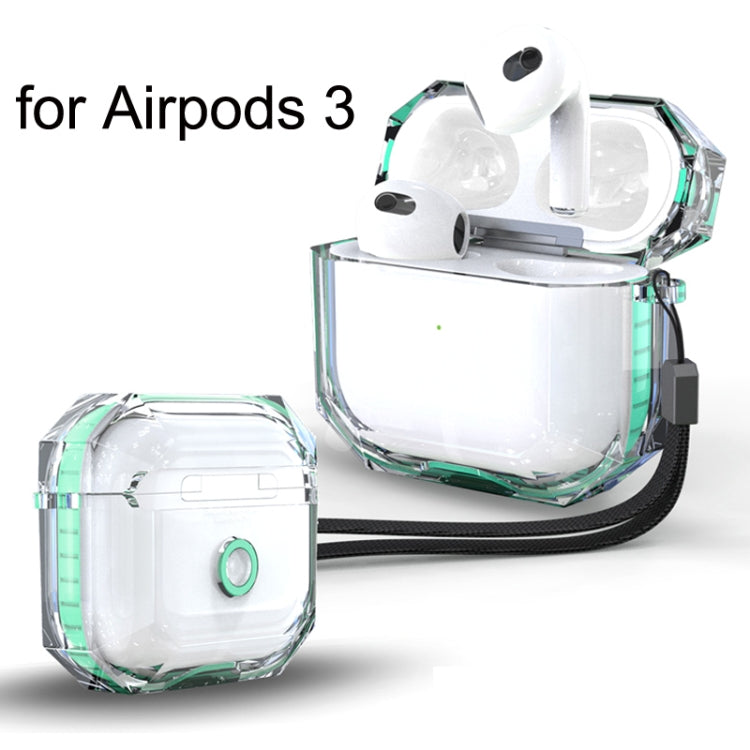 For AirPods 3 RJT-AP-03 Transparent Anti-fall Bluetooth Earphone Protective Sleeve(Black) - For AirPods 3 by PMC Jewellery | Online Shopping South Africa | PMC Jewellery | Buy Now Pay Later Mobicred