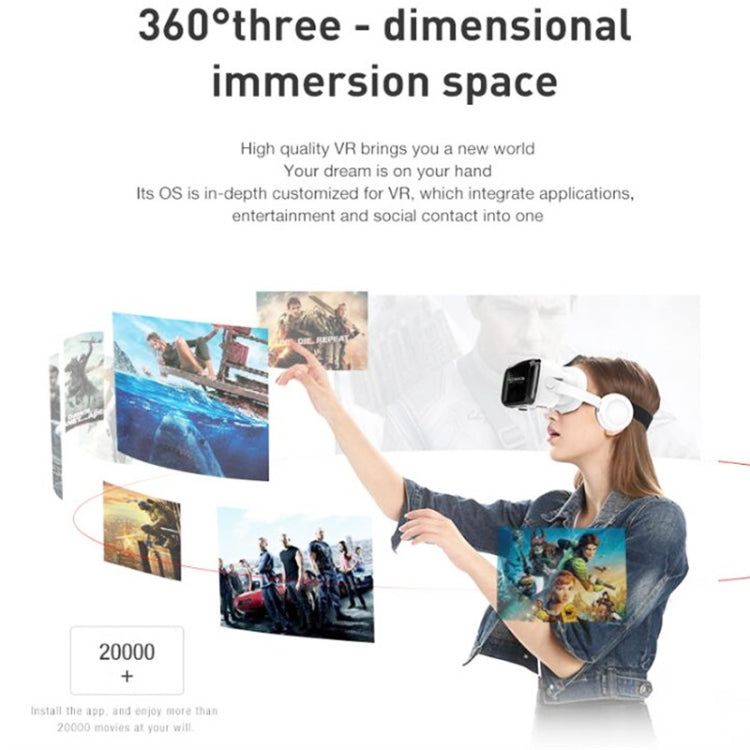 VRSHINECON G04BS+B01 Handle 3D Virtual Reality Helmet VR Glasses With Bluetooth Headset - free shipping - PMC TechLife - Order now!