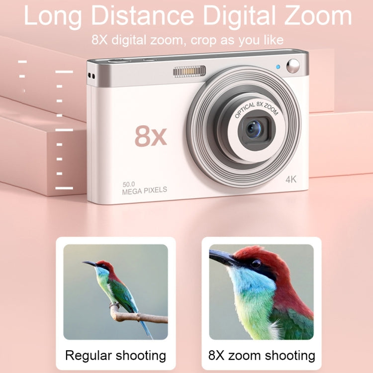 C13 2.88 inch 4K 8X Optical Zoom Telescopic Lens HD Digital Camera, Spec: White - Children Cameras by PMC TechLife | Online Shopping South Africa | PMC TechLife | Buy Now Pay Later Mobicred