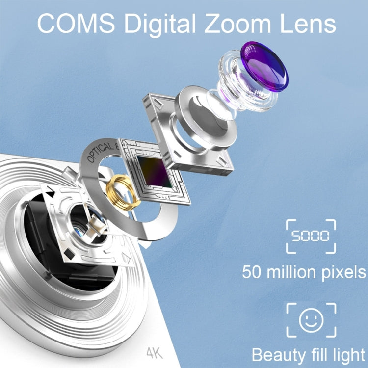 C13 2.88 inch 4K 8X Optical Zoom Telescopic Lens HD Digital Camera, Spec: White - Children Cameras by PMC TechLife | Online Shopping South Africa | PMC TechLife | Buy Now Pay Later Mobicred