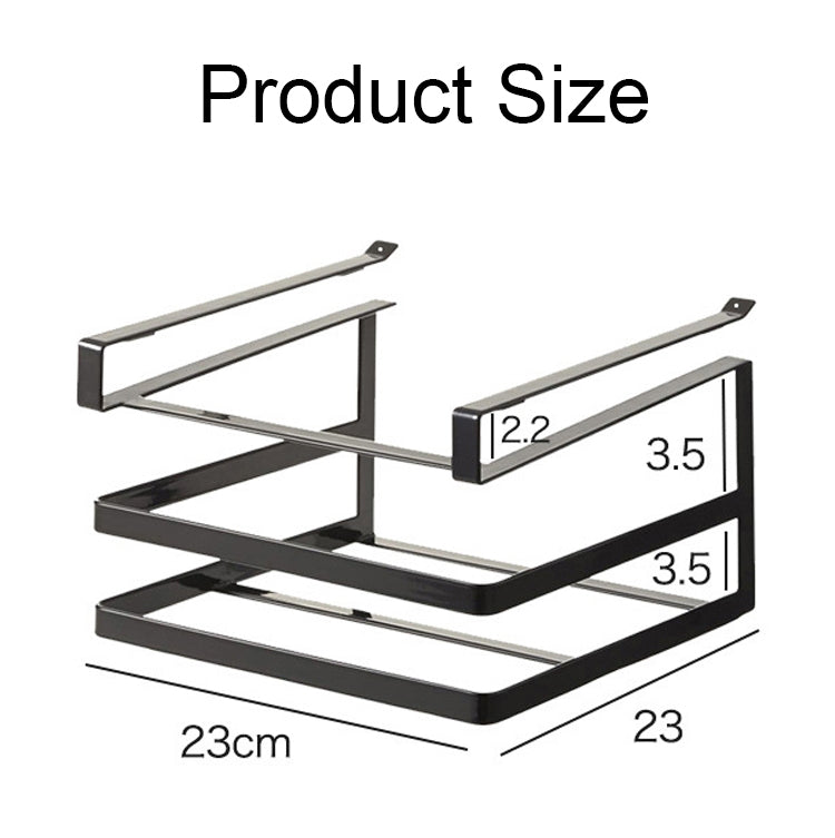 Double-layer Punch-free Kitchen Wall-Mounted Cutting Board Rack(White) - Shelf by PMC TechLife | Online Shopping South Africa | PMC TechLife
