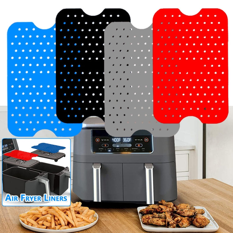 For NINJA DZ201 DZ401 Air Fryers 2pcs Silicone Pad Rectangular Liner(Black) - Oven Parts by PMc TechLife | Online Shopping South Africa | PMc TechLife | Buy Now Pay Later Mobicred