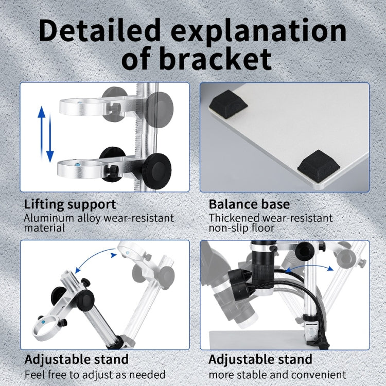 G1600 1-1600X Magnification 9 Inch Electron Microscope, Style: Without Battery US Plug - Digital Microscope by PMC Jewellery | Online Shopping South Africa | PMC Jewellery | Buy Now Pay Later Mobicred