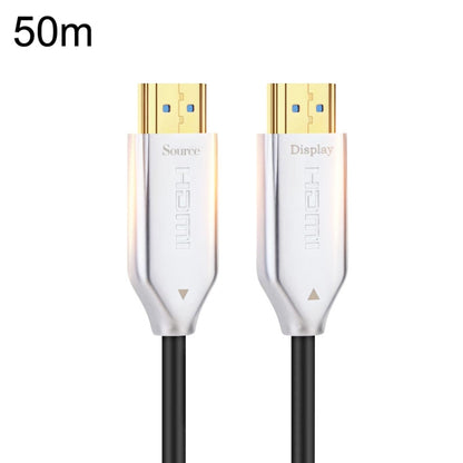 2.0 Version HDMI Fiber Optical Line 4K Ultra High Clear Line Monitor Connecting Cable, Length: 50m(White) - Cable by PMC Jewellery | Online Shopping South Africa | PMC Jewellery