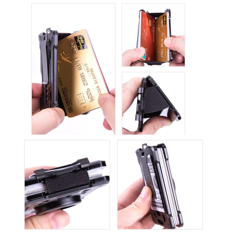 For AirTag Tracker Card Holder Metal Anti-Theft RFID Wallet(B Model Black) - free shipping - PMC TechLife - Order now!