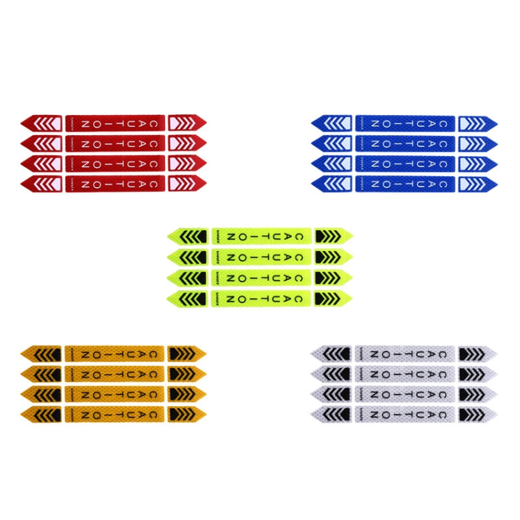 5sets Car Opening Door Anti-Collision Safety Warning Reflector(Fluorescent Green) - Warning Sticker by PMC TechLife | Online Shopping South Africa | PMC TechLife | Buy Now Pay Later Mobicred