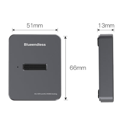 Blueendless SD03 M.2 SATA/NVME Dual Protocol Solid-State Hard Disk Base(Gray) - HDD Enclosure by Blueendless | Online Shopping South Africa | PMC Jewellery