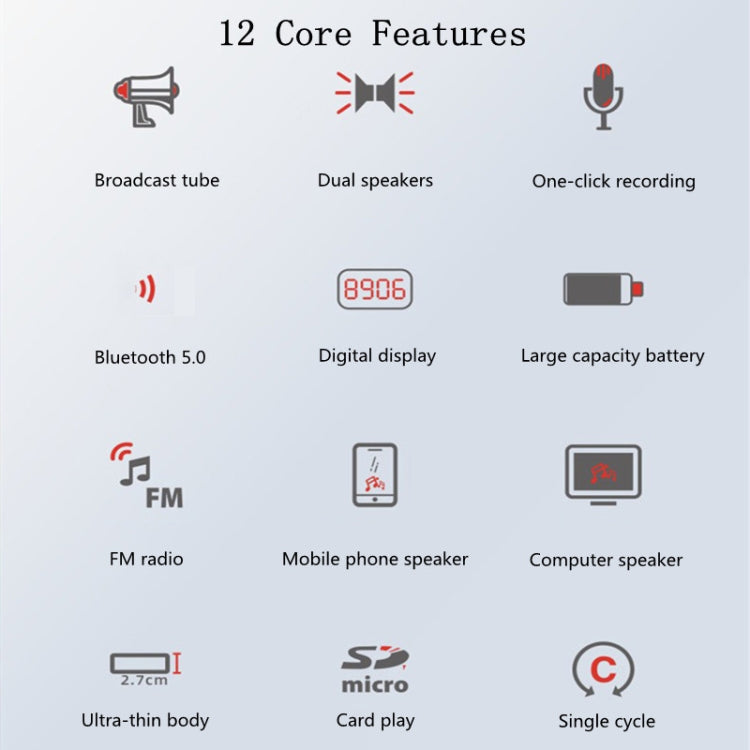 Rolton  K700 Bluetooth Dual-speaker Audio Speaker Megaphone Voice Amplifier(White) - Microphone by Rolton | Online Shopping South Africa | PMC TechLife | Buy Now Pay Later Mobicred