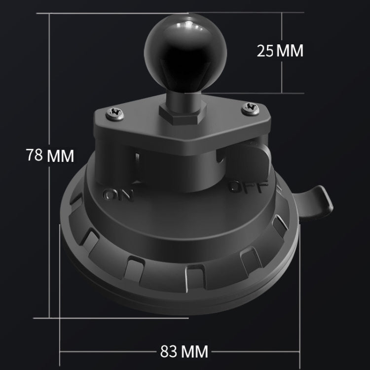 Car Windshield Dashboard Phone Holder Ball Head Suction Cup Base(Black) - Car Holders by PMC TechLife | Online Shopping South Africa | PMC TechLife | Buy Now Pay Later Mobicred