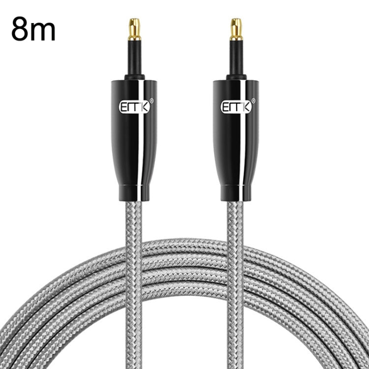 EMK QH4.0 Mini Toslink 3.5mm Interface SPDIF Audio Fiber Optical, Length: 8m(Black) - Audio Optical Cables by EMK | Online Shopping South Africa | PMC Jewellery | Buy Now Pay Later Mobicred