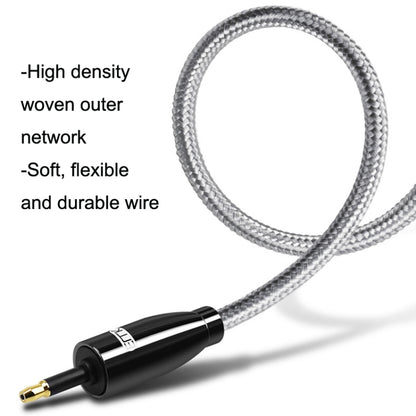 EMK QH4.0 Mini Toslink 3.5mm Interface SPDIF Audio Fiber Optical, Length: 15m(Black) - Audio Optical Cables by EMK | Online Shopping South Africa | PMC Jewellery | Buy Now Pay Later Mobicred