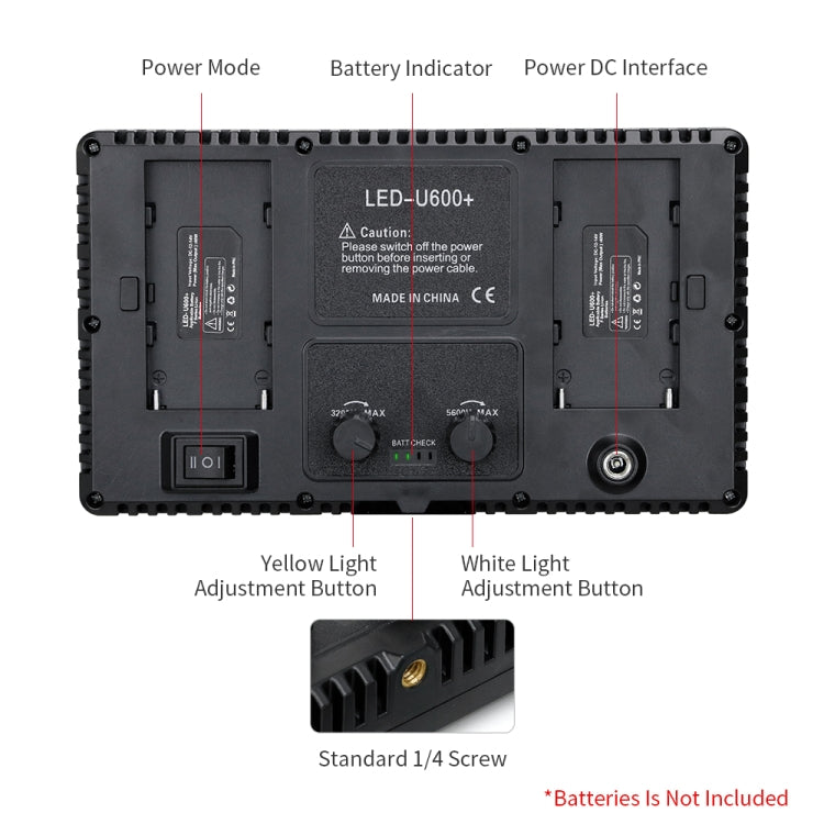 E600 RGB Color 40W 3200K-5600K LED Flat Panel Lights Live Broadcast Fill Light,EU Plug -  by PMC TechLife | Online Shopping South Africa | PMC TechLife | Buy Now Pay Later Mobicred