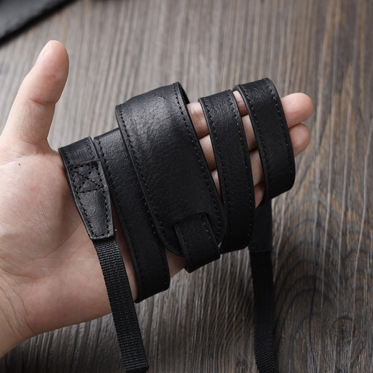 Outdoor Photography Cowhide Leather Camera Shoulder Hanging Neck Winding Strap, Spec: Top-layer (Black) - Camera Strap by PMC TechLife | Online Shopping South Africa | PMC TechLife | Buy Now Pay Later Mobicred