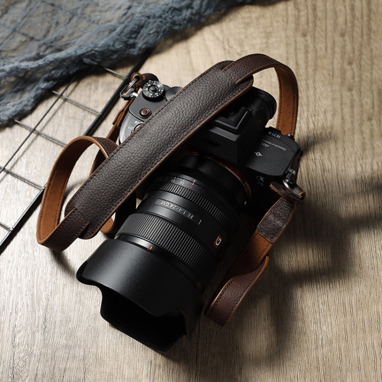 Outdoor Photography Cowhide Leather Camera Shoulder Hanging Neck Winding Strap, Spec: Top-layer (Black) - Camera Strap by PMC TechLife | Online Shopping South Africa | PMC TechLife | Buy Now Pay Later Mobicred