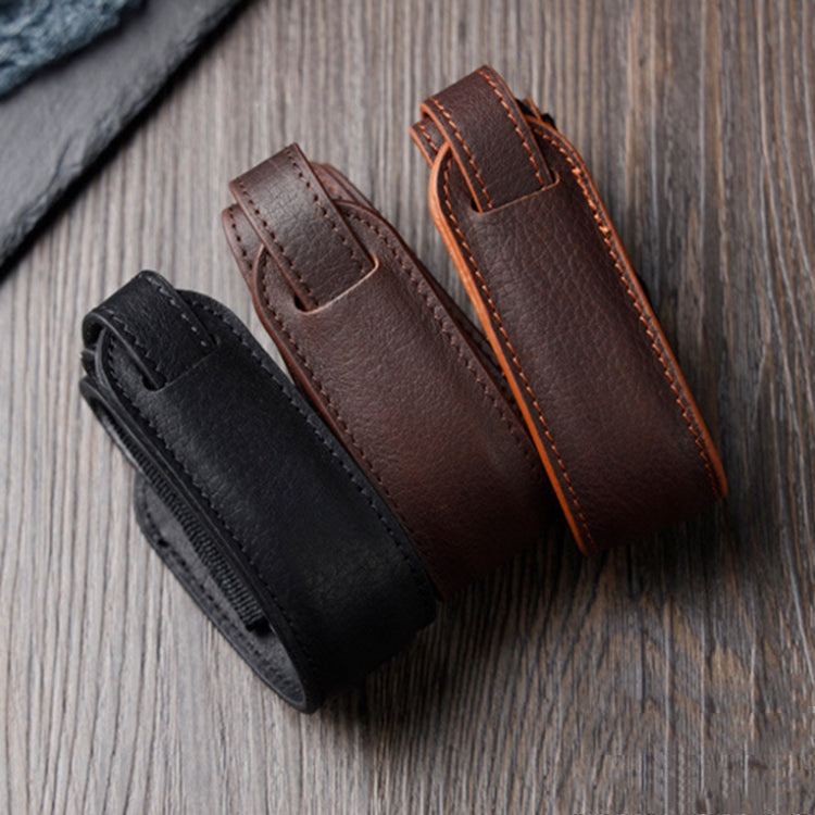 Outdoor Photography Cowhide Leather Camera Shoulder Hanging Neck Winding Strap, Spec: Top-layer (Black) - Camera Strap by PMC TechLife | Online Shopping South Africa | PMC TechLife | Buy Now Pay Later Mobicred