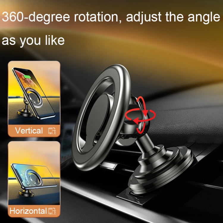 D19 Car Magnetic Mobile Phone Holder Rotatable Metal Navigation Bracket, Spec: Seat (Silver) - Universal Car Holders by PMc TechLife | Online Shopping South Africa | PMc TechLife | Buy Now Pay Later Mobicred