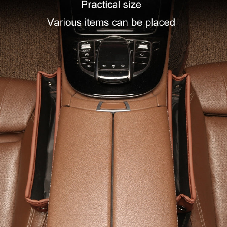 Multifunctional Car Seat Crevice Storage Box, Pattern: No Logo(Saddling brown) - Stowing Tidying by PMC TechLife | Online Shopping South Africa | PMC TechLife | Buy Now Pay Later Mobicred