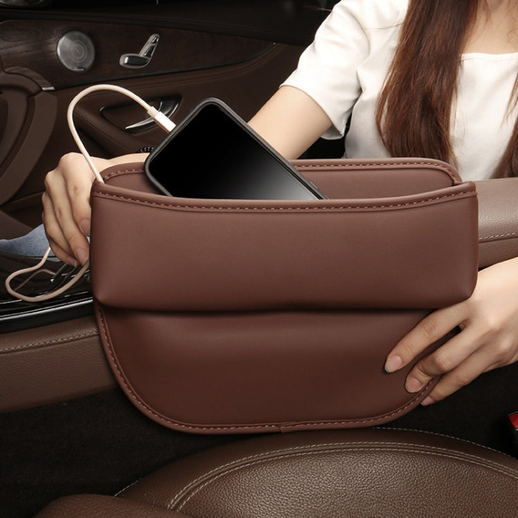Multifunctional Car Seat Crevice Storage Box, Pattern: No Logo(Saddling brown) - Stowing Tidying by PMC TechLife | Online Shopping South Africa | PMC TechLife | Buy Now Pay Later Mobicred