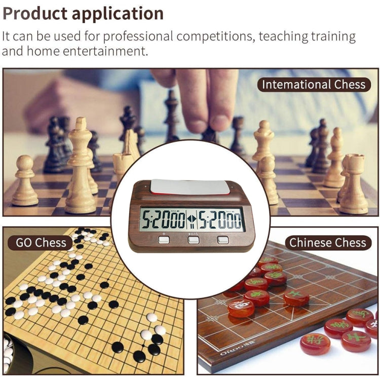HQT101w Plastic Chess Clock Go Chess Timer(Wood Grain) - Alarm Clocks by PMC TechLife | Online Shopping South Africa | PMC TechLife | Buy Now Pay Later Mobicred
