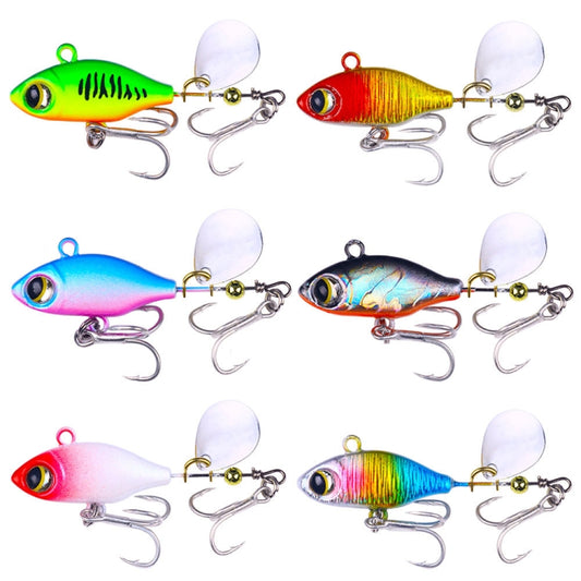 HENGJIA Submerged VIB Fake Lures Sequin Lures, Size: 5.2cm 10g(6 Colors Boxed) - Fishing Lures by HENGJIA | Online Shopping South Africa | PMC Jewellery